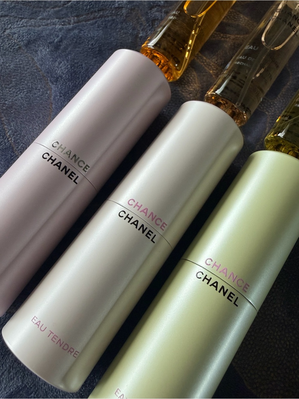 100% GuranteedAuthentic CHANEL Chance Trio Rollerballs — Pink, Pearl, Mint Green - Picture 12 of 15